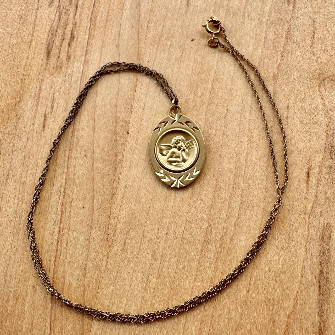 Cherub Pendant - 14K Plated