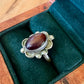 Sz 6 Vintage Taxco Stone Ring - Sterling Silver