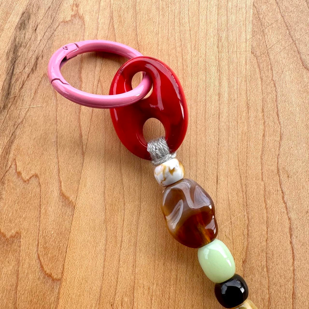 Beaded Bag Charm - Handmade