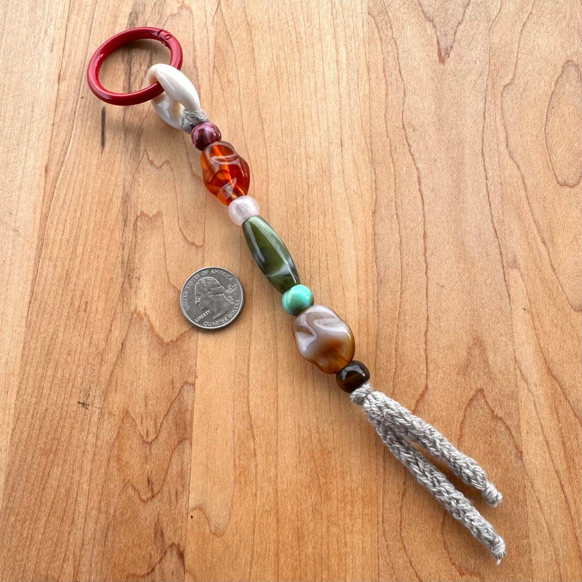 Beaded Bag Charm - Handmade
