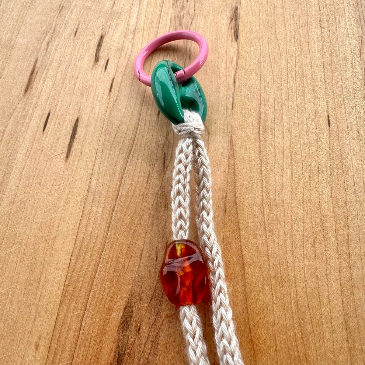 Beaded Bag Charm - Handmade