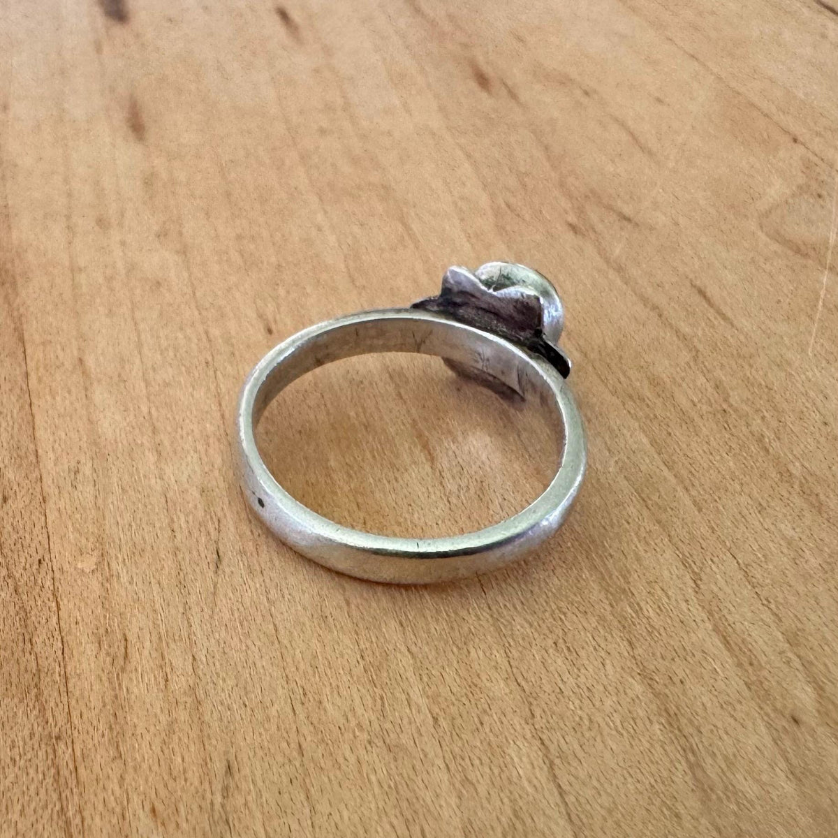 Sz 6 Purple Flower Ring - Sterling Silver