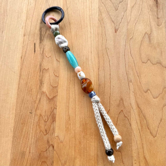 Beaded Bag Charm - Handmade