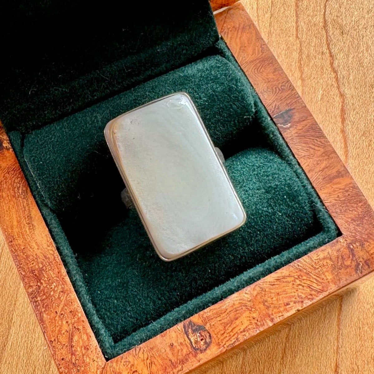 Large Mother Of Pearl Ring - Sterling Silver
