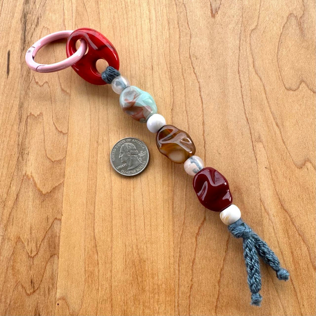 Beaded Bag Charm - Handmade