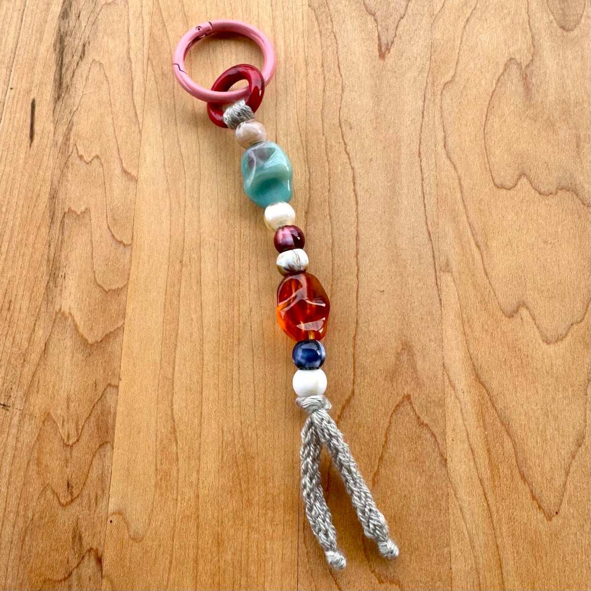 Beaded Bag Charm - Handmade