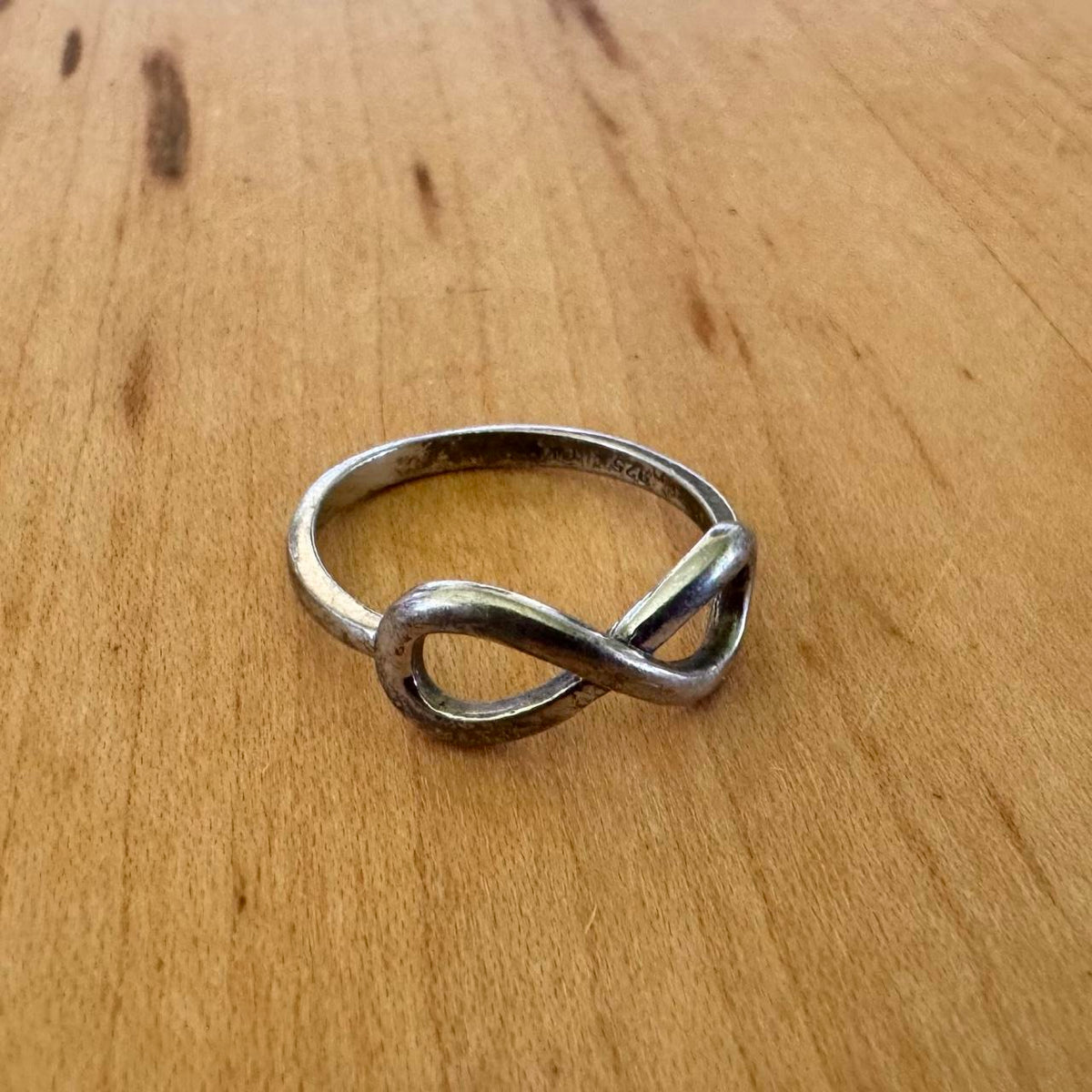 Sz 8 Infinity Ring - Sterling Silver
