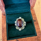 Sz 6 Vintage Taxco Stone Ring - Sterling Silver
