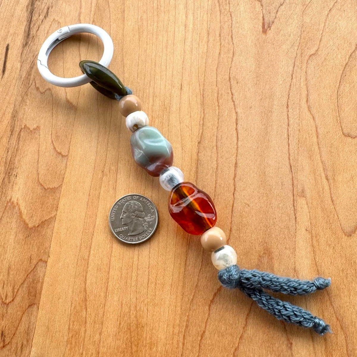 Beaded Bag Charm - Handmade