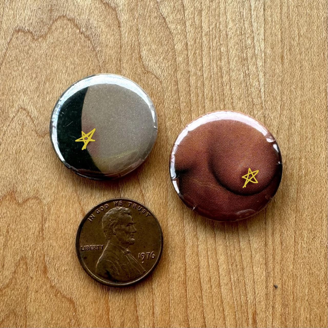 Pair of Vintage Playboy Buttons - Handmade