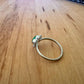 Sz 8 Heart Shaped Green Turquoise Ring - Sterling Silver