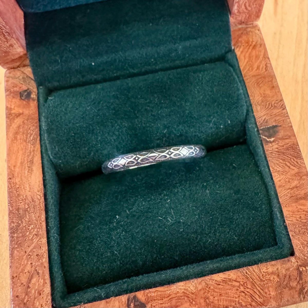 Size 10.5 Pattern Band Ring - Sterling Silver