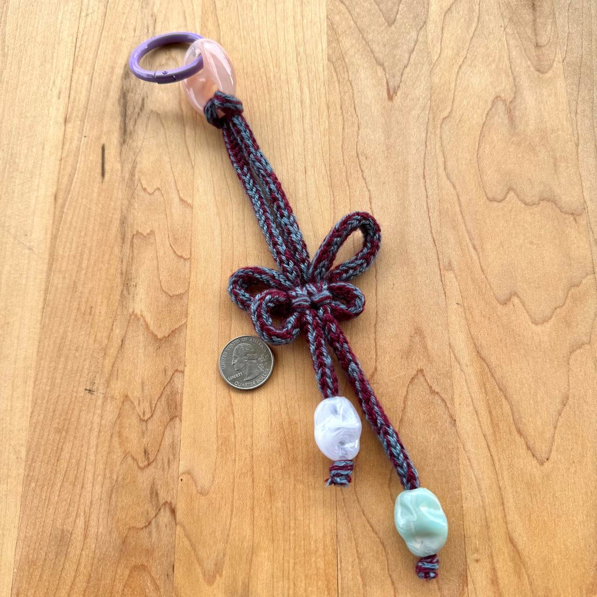 Butterfly Knot Bag Charm - Handmade