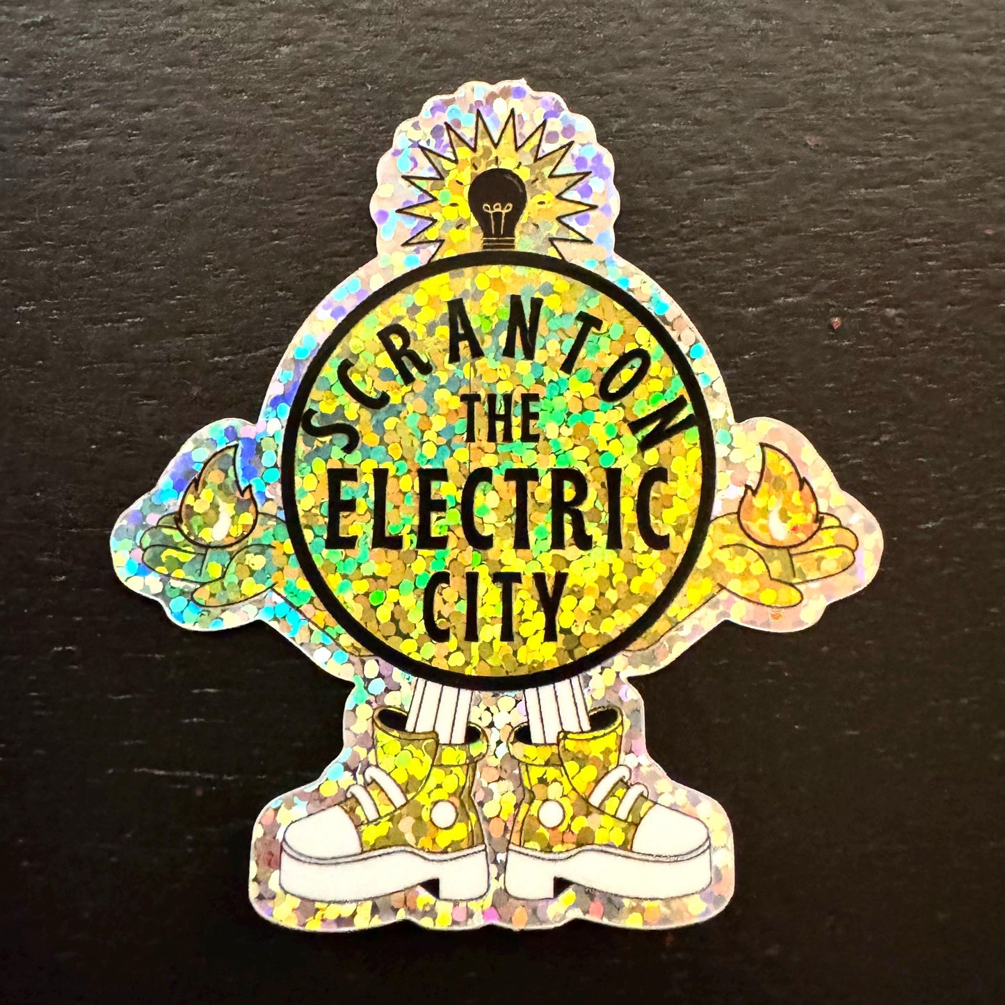 Scranton Electric City Sign - Glitter Sticker