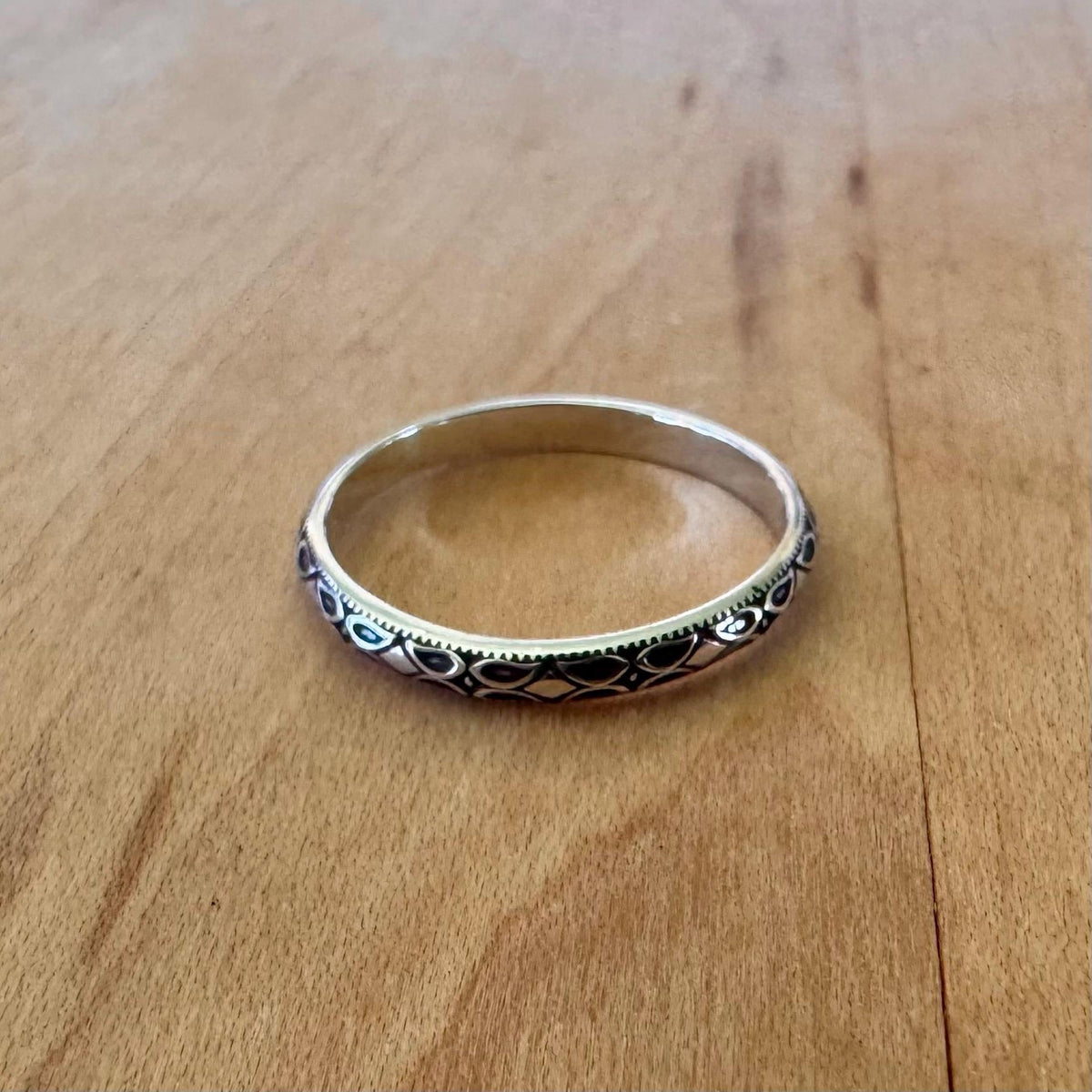 Size 10.5 Pattern Band Ring - Sterling Silver