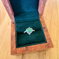 Sz 8 Heart Shaped Green Turquoise Ring - Sterling Silver