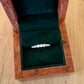 Sz 9.5 Zirconia Stone Band Ring - Sterling Silver