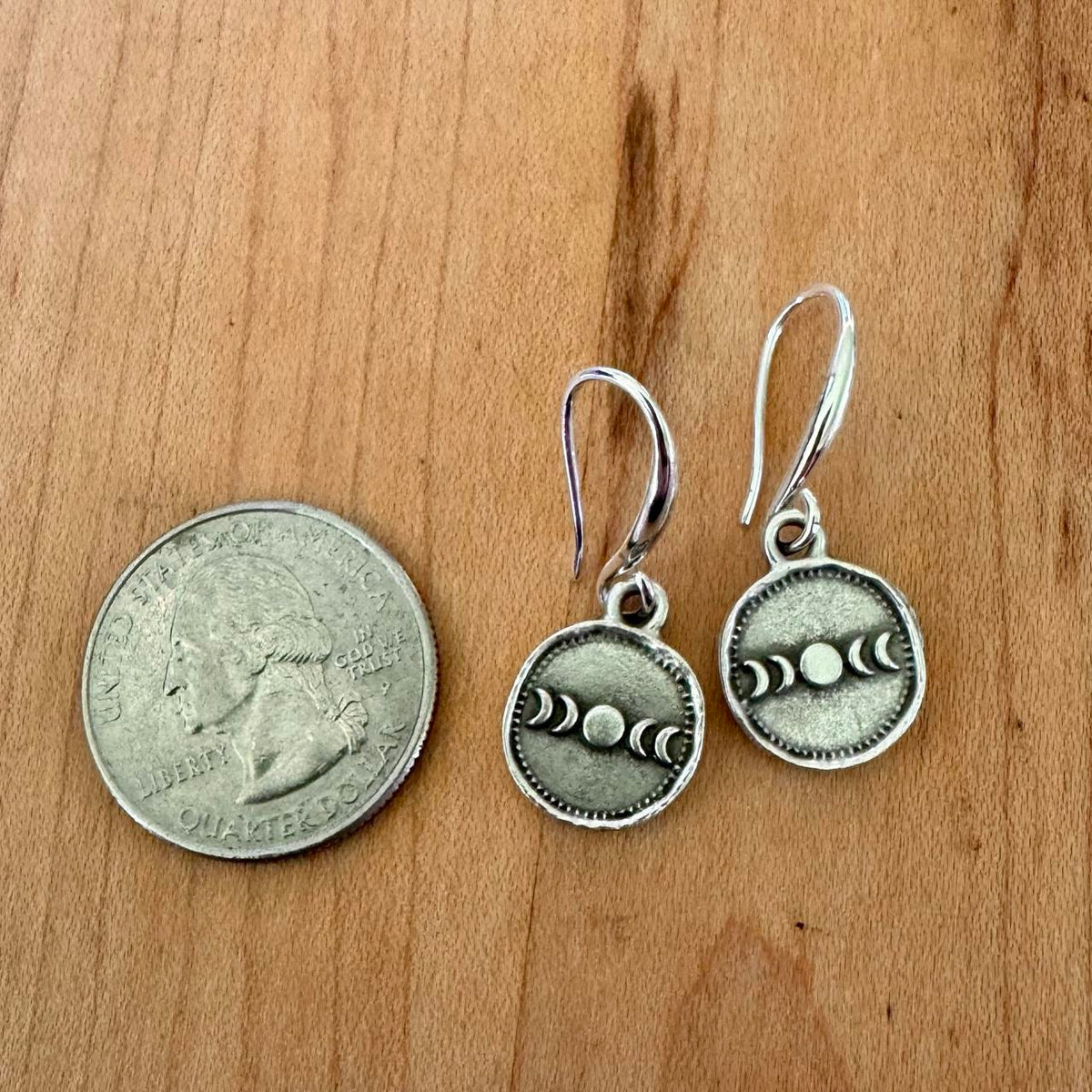 Moon Phase Earrings - Stainless