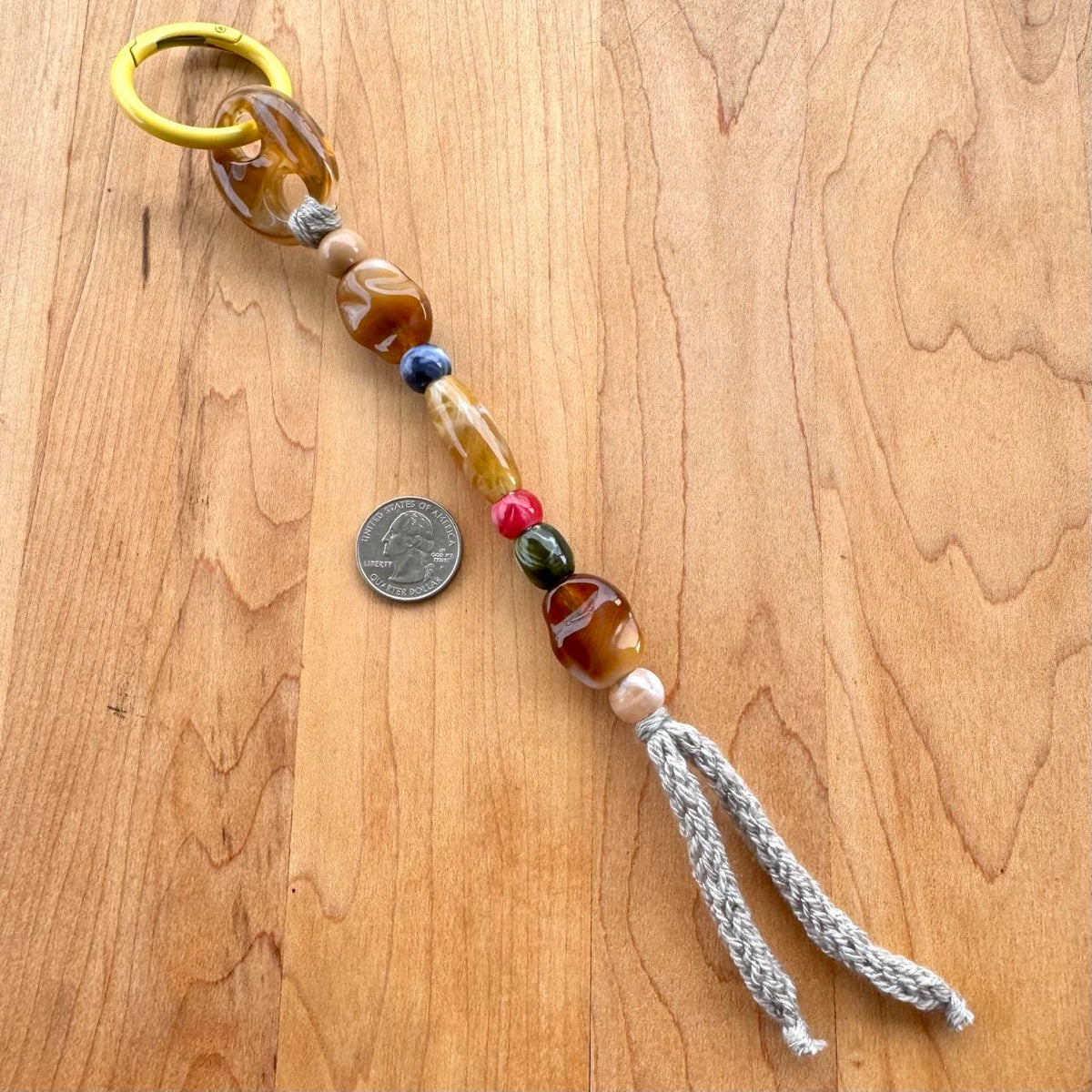 Beaded Bag Charm - Handmade