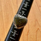 Green Stone Heart Ring - Sterling Silver