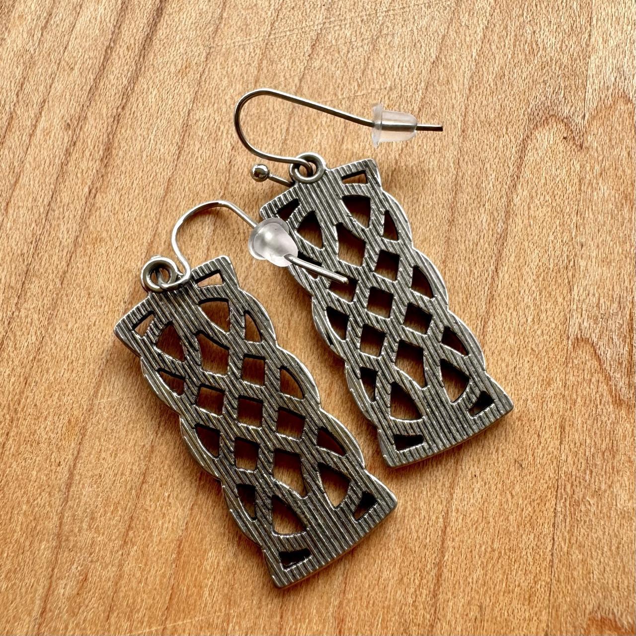Celtic Knot Earrings - Silver Tone