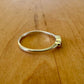 Sz 8 Three Stone Ring - Sterling Silver