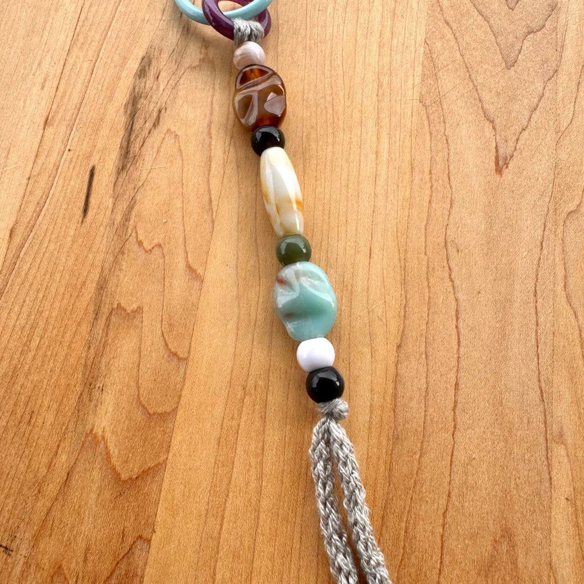 Beaded Bag Charm - Handmade