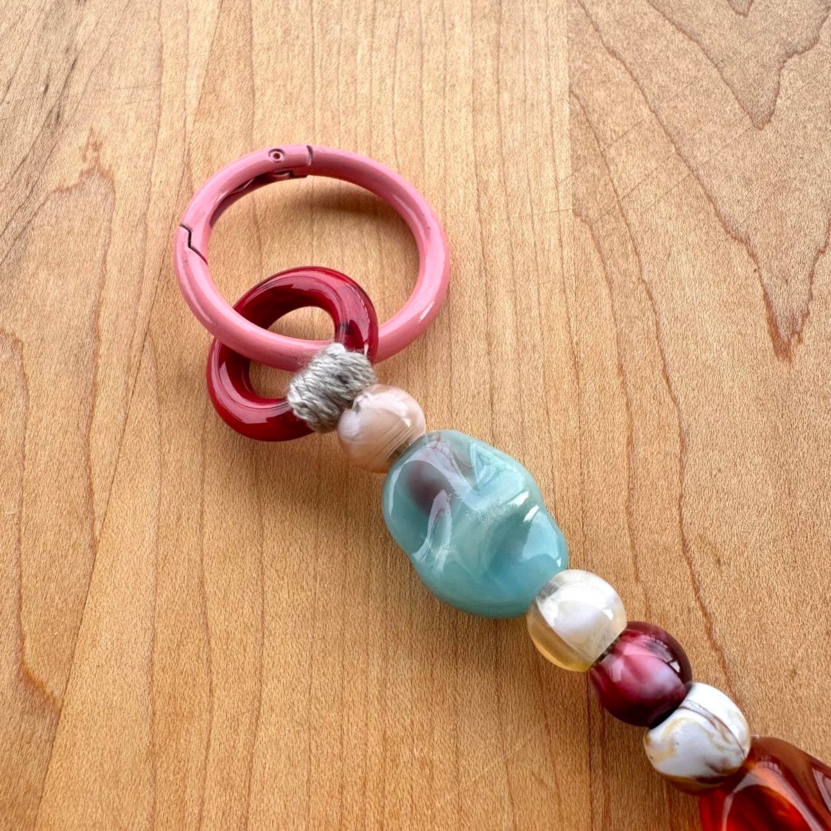 Beaded Bag Charm - Handmade
