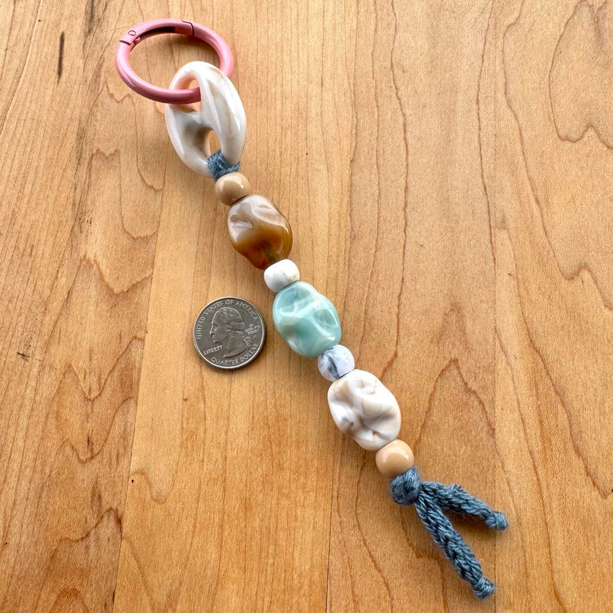 Beaded Bag Charm - Handmade