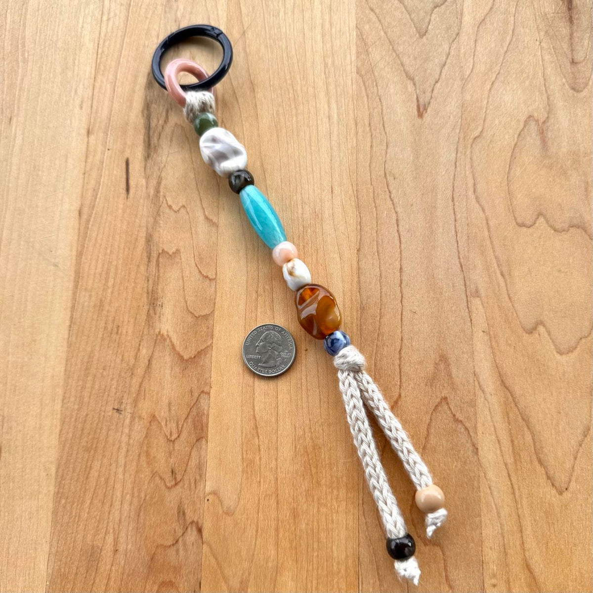 Beaded Bag Charm - Handmade