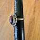 Sz 6 Vintage Taxco Stone Ring - Sterling Silver