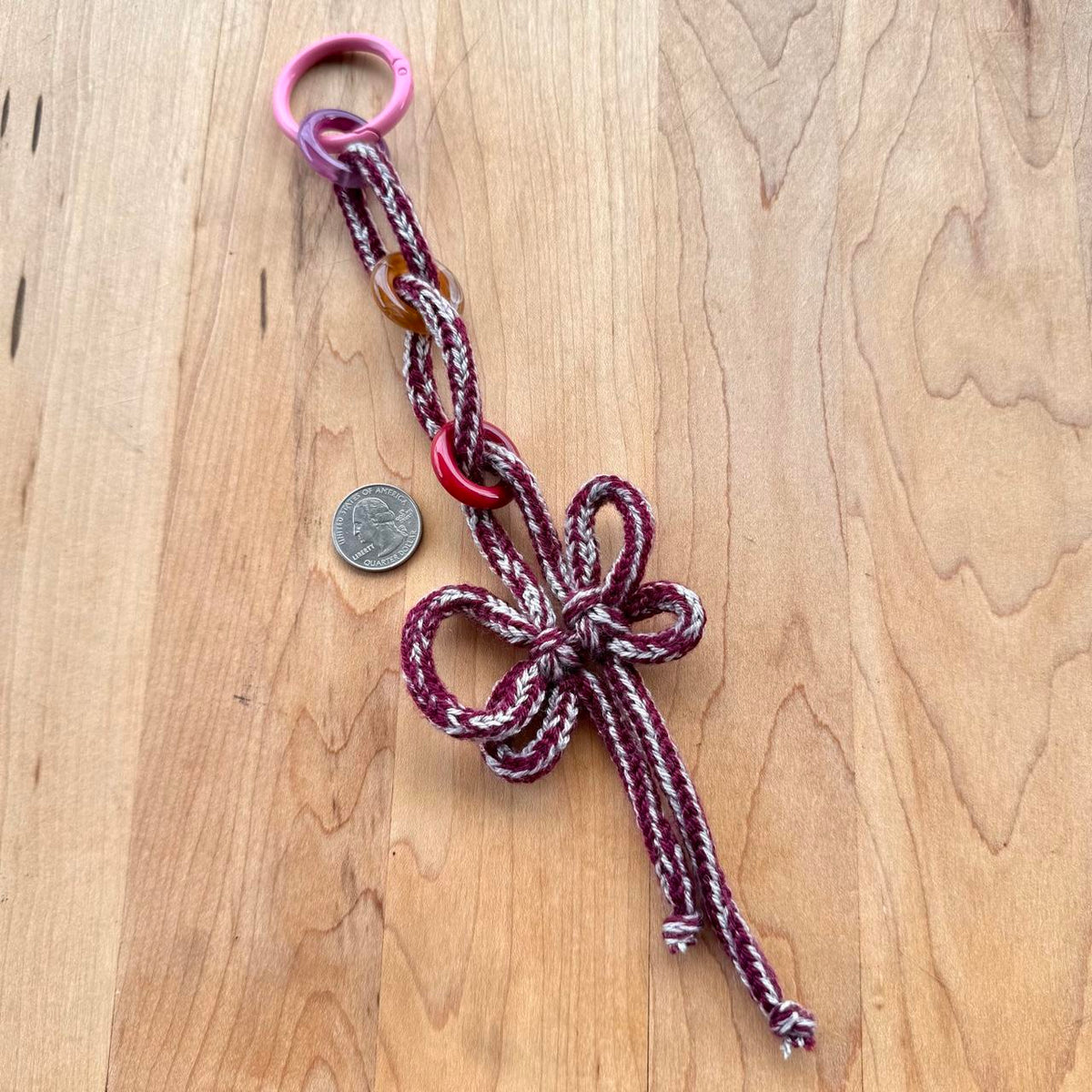 Butterfly Knot Bag Charm - Handmade