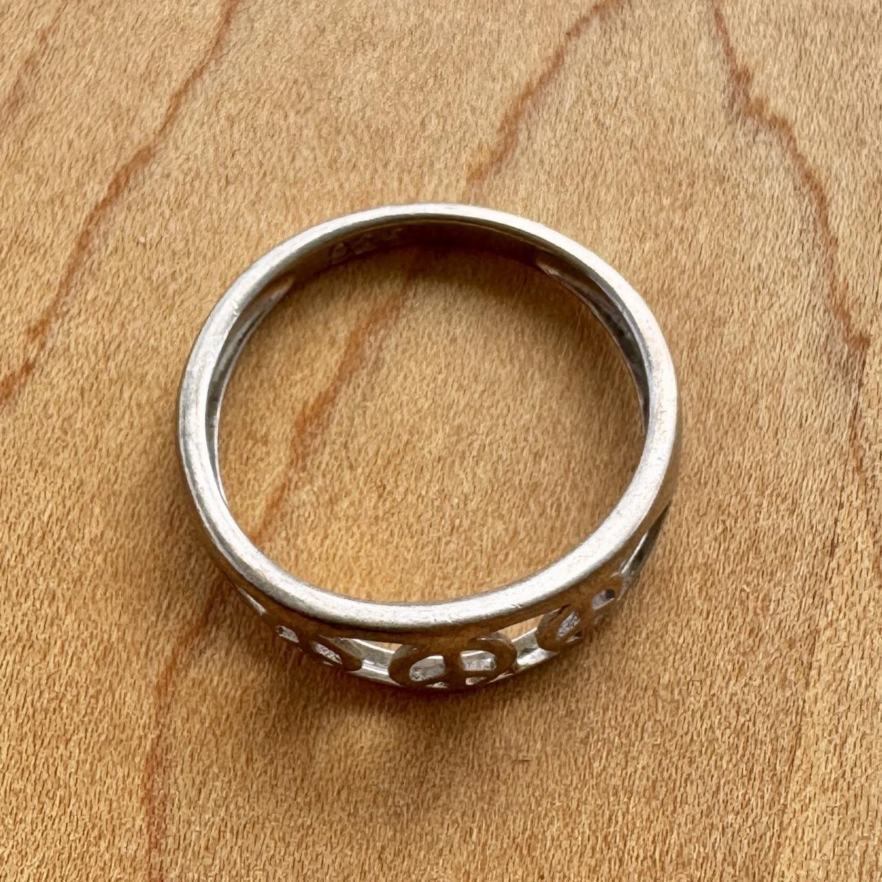 Triple Peace Sign Ring - Sterling Silver