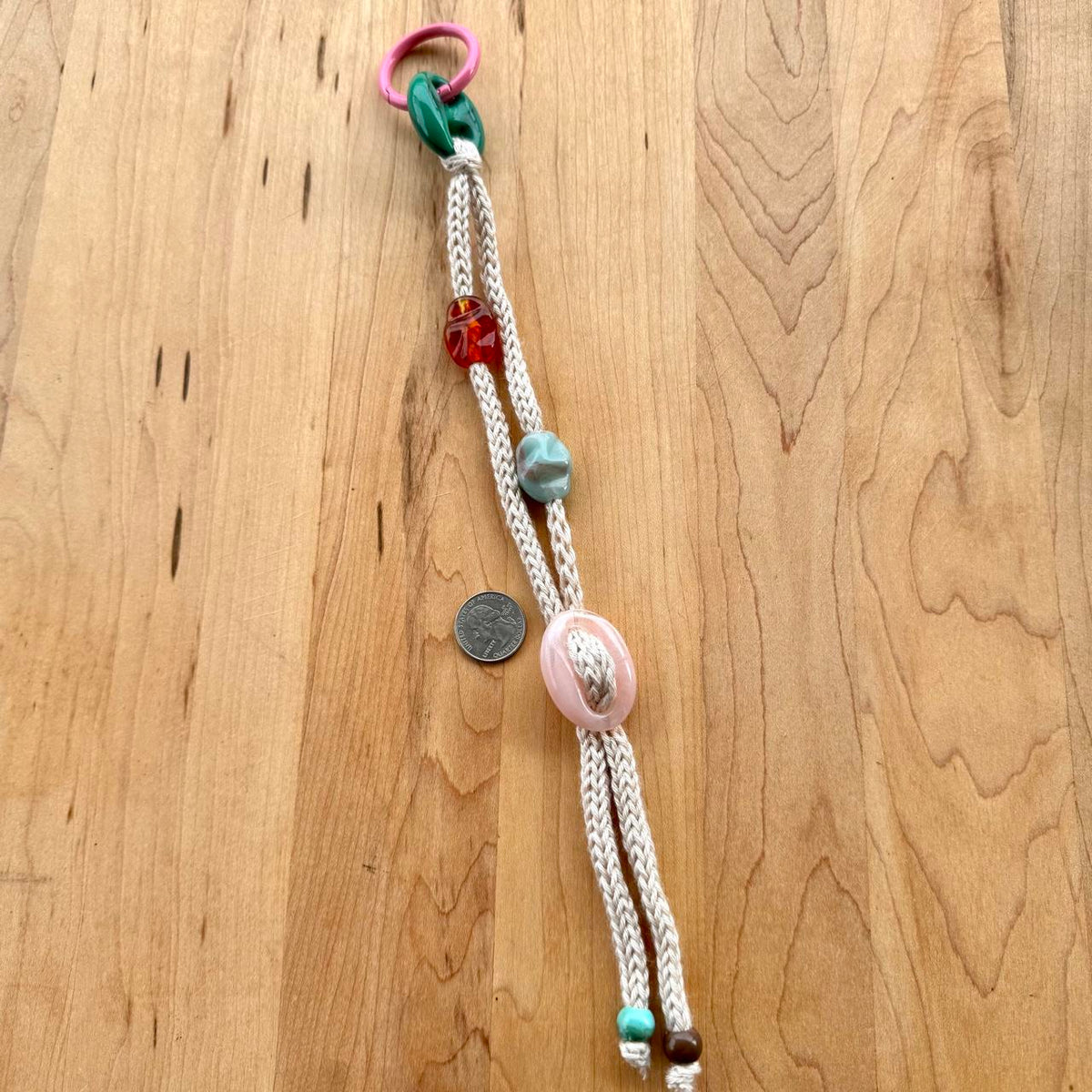 Beaded Bag Charm - Handmade