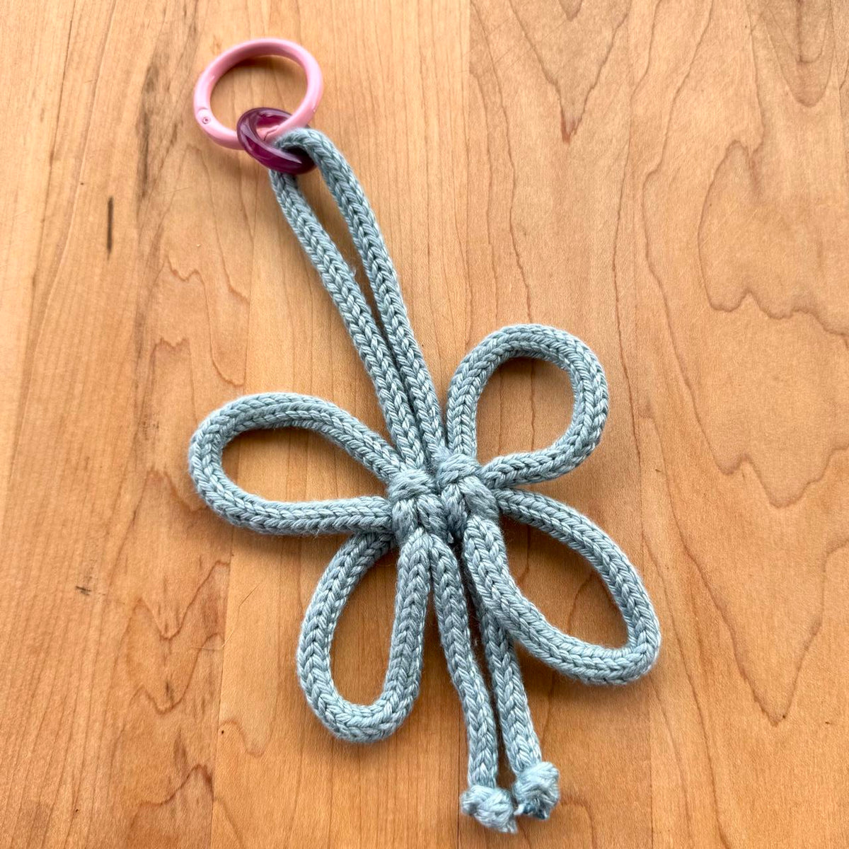 Butterfly Knot Bag Charm - Handmade