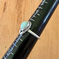 Sz 8.5 Larimar Flower Ring - Sterling Silver