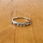 Sz 9.5 Zirconia Stone Band Ring - Sterling Silver