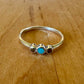 Sz 8 Three Stone Ring - Sterling Silver