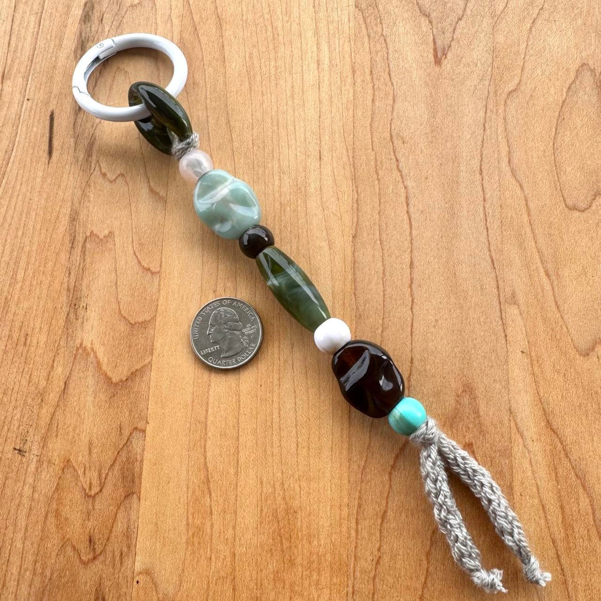 Beaded Bag Charm - Handmade