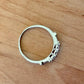 Sz 9.5 Zirconia Stone Band Ring - Sterling Silver