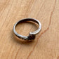 Onyx & Zirconia Ring - Sterling Silver