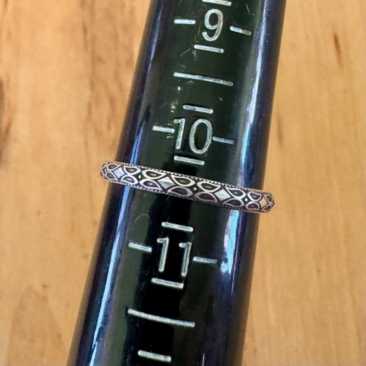 Size 10.5 Pattern Band Ring - Sterling Silver