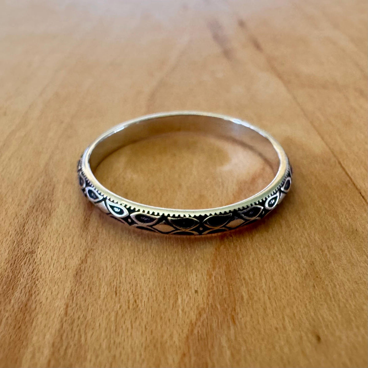 Size 10.5 Pattern Band Ring - Sterling Silver