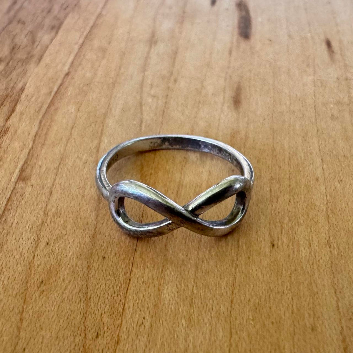 Sz 8 Infinity Ring - Sterling Silver