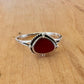 Sz 8.25 Carnelian Ring - Sterling Silver