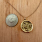 Serenity Prayer Coin Pendant - Gold Tone