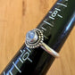 Sz 9 Moonstone Ring - Sterling Silver