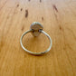 Sz 8.5 Larimar Flower Ring - Sterling Silver