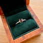 Square Cut Garnet Ring - Sterling Silver