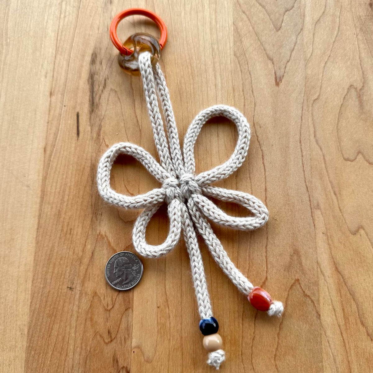 Butterfly Knot Bag Charm - Handmade